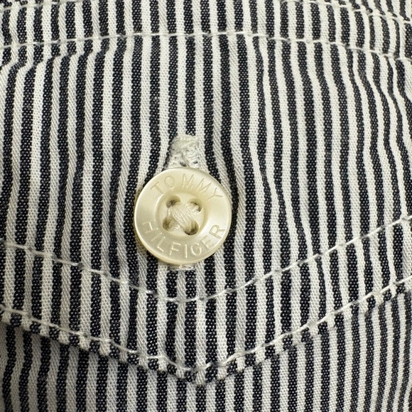Tommy Hilfiger Women’s Black Pin Striped Long Sleeve Button Front | Size M - Picture 6 of 9